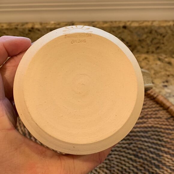 Vintage Brown Ceramic Sun Coffee Mug “Let your‎ Light Shine” Sunset Studios - Picture 7 of 8